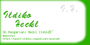 ildiko heckl business card